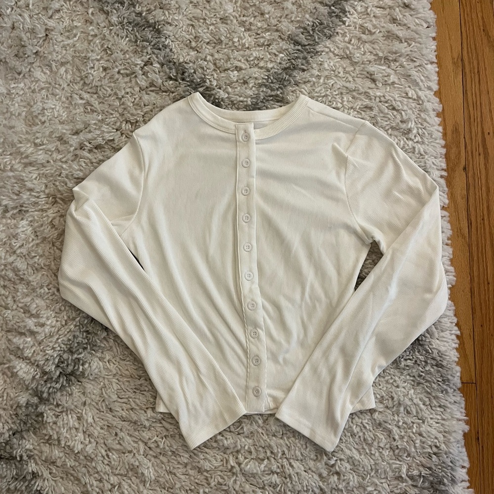 White Button-Up Women's Top